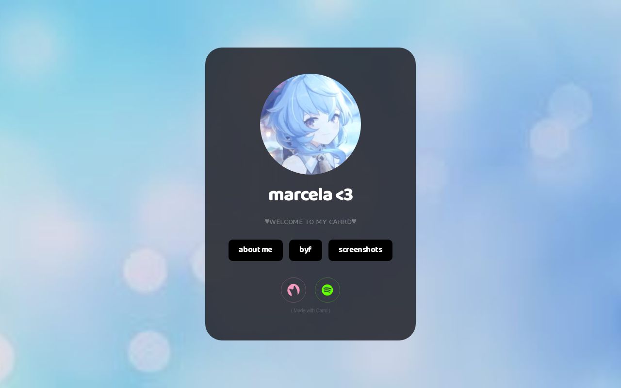 Carrd profile picture for @marcela